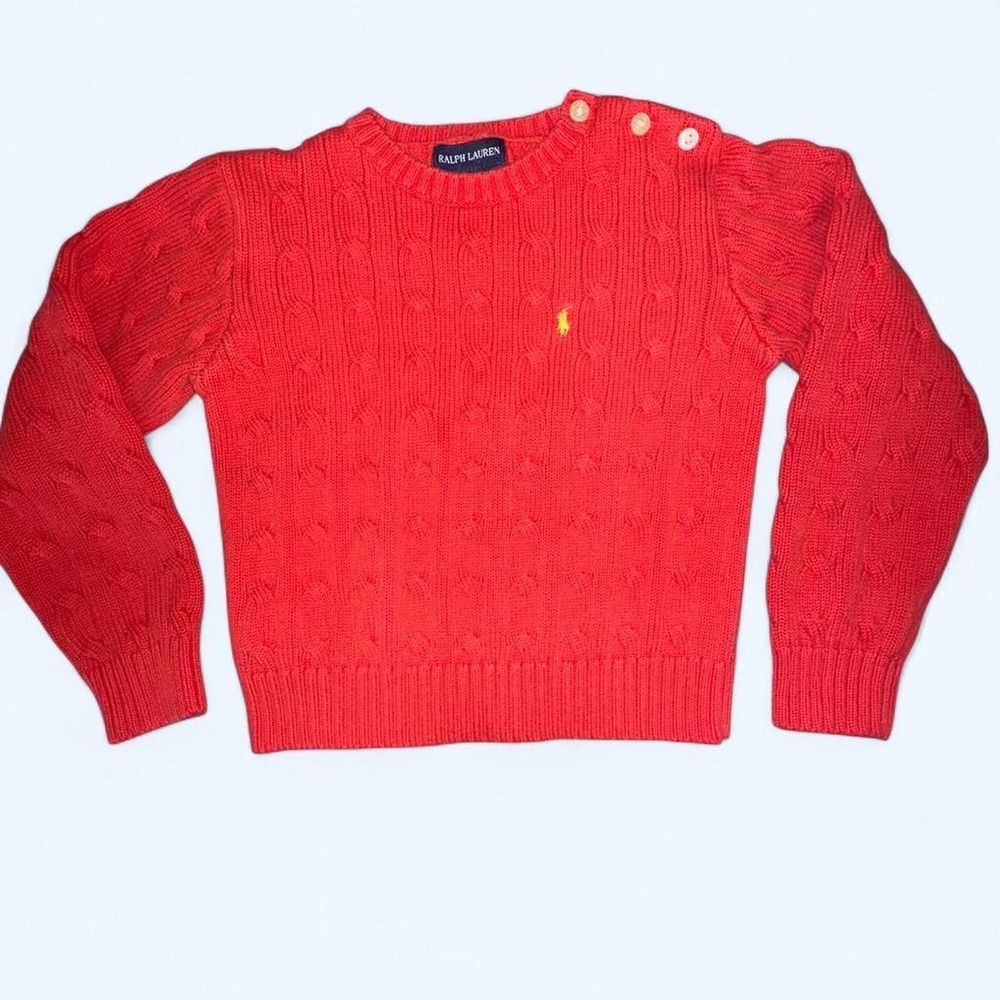 Youth Red Ralph Lauren cable knit | Made In Japan | Size 6